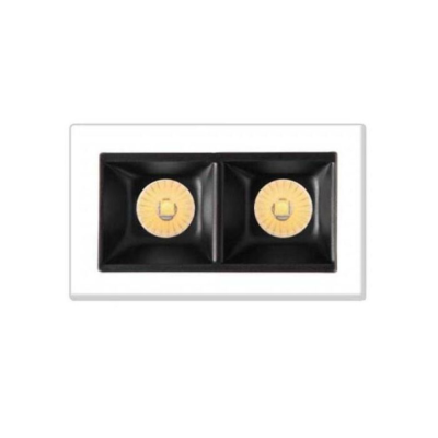 Faretto LED Incasso Modulare Cornice Bianca Interno Nero 6 Watt 220 Lumen 