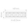 Faretto LED Incasso Modulare Cornice Bianca Interno Nero 10 Watt 500 Lumen 