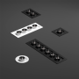 Faretto LED Incasso Quadro Colore Bianco 230 Volt Potenza 6 Watt Switch IP20