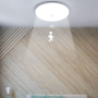 Optonica 2805 Plafoniera Led Tonda Con Sensore Di Movimento 18W Bianca Luce Naturale 4500K