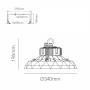 Proiettore LED UFO Tecnologia Switch Nero IP65 Tripla Potenza 90/120/150 Watt