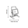 Proiettore LED Portatile Alluminio Ricaricabile 10 Watt Luce Fredda 6000K