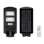 Proiettore LED Solare con Telecomando Innesto Palo 8 Watt Luce Fredda 6000K IP65