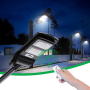 Proiettore LED Solare con Telecomando Innesto Palo 8 Watt Luce Fredda 6000K IP65
