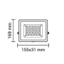 Proiettore LED RGB Light  con Telecomando Potenza 30 Watt Colore Nero IP65