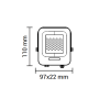 Proiettore LED Luce Verde Potenza 10 Watt Alluminio Colore Nero IP65 800 Lumen