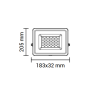 Proiettore LED RGB Light  con Telecomando Potenza 50 Watt Colore Nero IP65