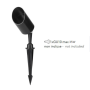 Proiettore Spot Plastica Nero Picchetto Incluso Attacco GU10 IP65