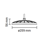 Proiettore LED UFO Colore Nero 100 Watt IP65 Luce Naturale 4500K 