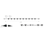 Catenaria Luminosa con 10 Portalampada Attacco E14 Cavo Lunghezza 5 metri IP44