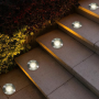 Segnapasso Grigio LED Incasso Tondo Pavimento 1W Luce Bianco Calda 3000K 12 Volt
