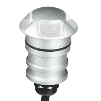 Segnapasso Grigio LED Incasso Tondo Pavimento 3W Luce Bianco Naturale 4000K 24 Volt
