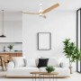 Ventilatore da Soffitto Led Ledme 8822 White Crazy con Luce e Telecomando