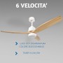 Ventilatore da Soffitto Led Ledme 8822 White Crazy con Luce e Telecomando