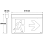 Beghelli Up LED Exit Lampada di Emergenza a Parete 3 Watt 3H IP40