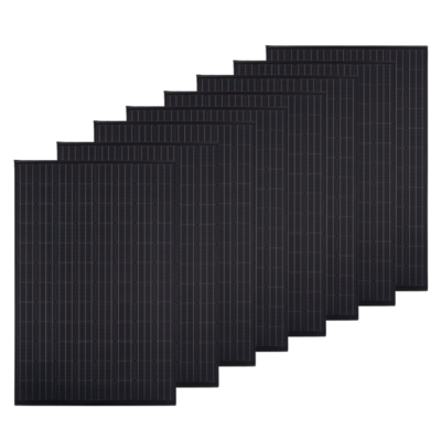 Moduli Fotovoltaico Impianto 3 kW Monocristallino Potenza 410 W Nero Pezzi 8