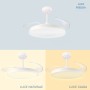 Ledme 8828 Ventilatore da Soffitto a Led Colore Bianco Ø108 Cm