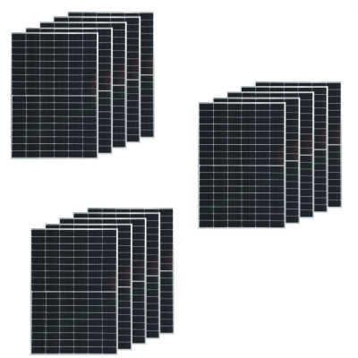 Moduli Fotovoltaico Impianto 6 kW Monocristallino Potenza 410W Silver Pezzi 15