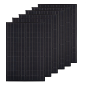 Moduli Fotovoltaico Impianto 3 kW Monocristallino Potenza 500W Nero Pezzi 6