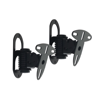 Set 2 Supporti Parete per Casse Acustiche Alluminio Colore Nero 5 kg