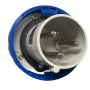 Spina Mobile Diritta Hp Ip66 63A 200-250V Blu