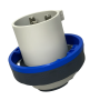 Spina Mobile Diritta Hp Ip66 63A 200-250V Blu