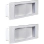Lampada di Emergenza Pezzi 2 LED Incasso 1499L Bianco 11 Watt 6H IP40