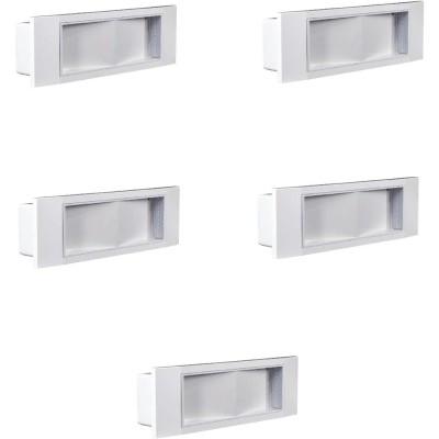 Lampada di Emergenza Kit Pezzi 5 LED Incasso 1499L Bianco 11 Watt 6H IP40
