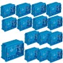 Scatola Incasso Portafrutti 15 Pezzi  3 Posti Incasso Compatibile Magic Blu
