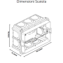 Scatola Incasso Portafrutti 15 Pezzi  3 Posti Incasso Compatibile Magic Blu