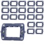 Living Light Telaio Pezzi 20 Supporto Plastica Blu Scatola 3 Moduli LN4703