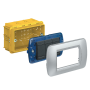 Living Light Telaio Pezzi 20 Supporto Plastica Blu Scatola 3 Moduli LN4703