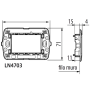 Living Light Telaio Pezzi 20 Supporto Plastica Blu Scatola 3 Moduli LN4703