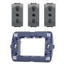 LivingLight  Kit 1 Supporto LN4703 3 Presa Antracite Bivalente Bipasso L4180
