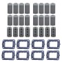 LivingLight Kit 8 Supporto LN4703 16 Copriforo 8 Prese Antracite Bivalente L4180