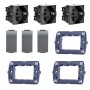 LivingLight 3 Supporto LN4703 3 Copriforo 3 Prese Unel Shuko Antracite L4140/16