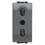 LivingLight 3 Supporto LN4703 3 Copriforo 3 Prese Unel Shuko Antracite L4140/16