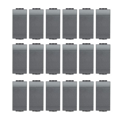 Living Light 18 Pezzi Tappo Copriforo Antracite 1 Modulo  L4950 Falso Polo