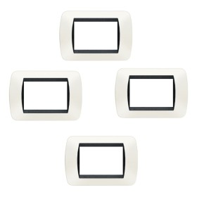 Placca 4 Pezzi Living Light International 3 Posti Tecnopolimero L4803 