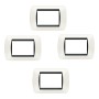 Placca 4 Pezzi Living Light International 3 Posti Tecnopolimero L4803 