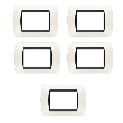 Placca 5 Pezzi Living Light International 3 Posti Tecnopolimero L4803 