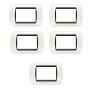 Placca 5 Pezzi Living Light International 3 Posti Tecnopolimero L4803 
