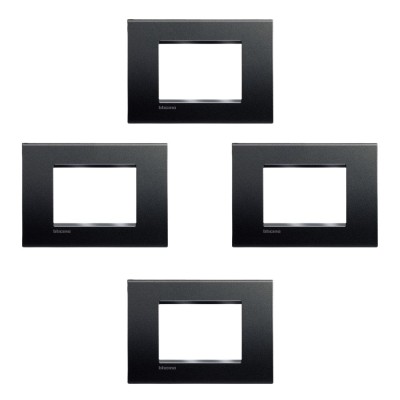 Placca Pezzi 4 Living Light Tecnopolimero LNA4803AR Antracite