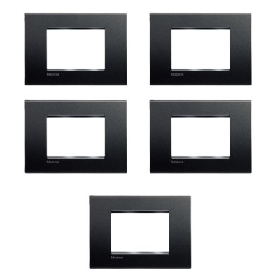 Placca Pezzi 5 Living Light Tecnopolimero LNA4803AR Antracite