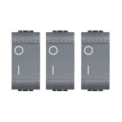 Living Light Pezzi 3 Interruttore Bipolare Antracite L4002N