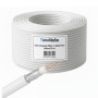 Cavo Tv Ø5 Mm in Rame Puro 75 Ohm Bobina da 50 Metri per Interni Schermati