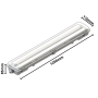 Plafoniera LED 36W 2 Tubi T8 120 Centimetri Risparmio Energetico 4500K Pezzi 3