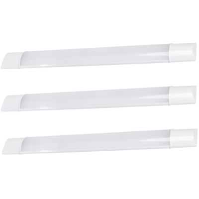 Plafoniera LED Soffitto 40 Watt Slim 120 Cm Risparmio Energetico 6000K Pezzi 3 