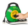 Ecova 32121 Avvolgicavo 15 Metri Con 4 Prese Universali 10/16A E Cavo H05vv-F