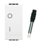 Living Light Interruttore Bipolare 16 A Bianco N4002N con Lampada Led Spia